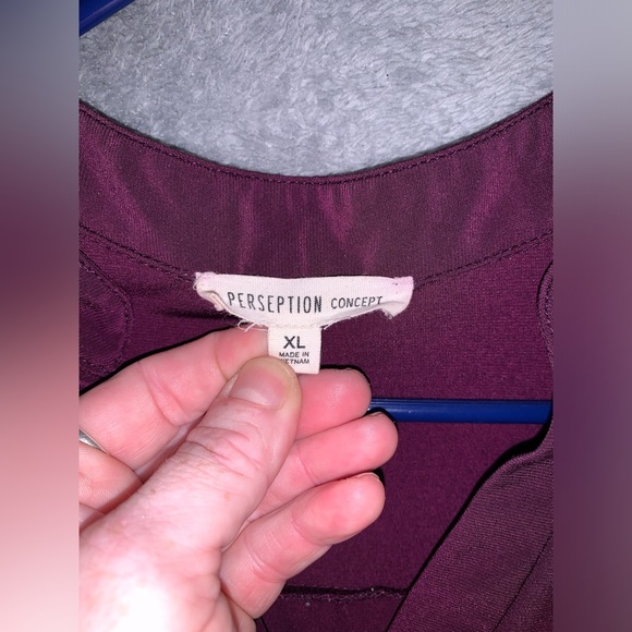 Perception Concept plum colored blouse size XL - Picture 2 of 3